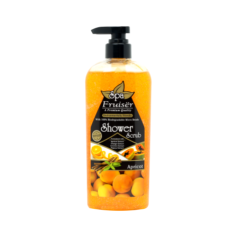 Fruiser Spa Apricot Shower Scrub 730ml - Image 1