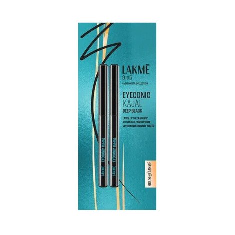 Lakme 9to5 Eyeconic Kajal Twin Pack - Deep Black - Image 1