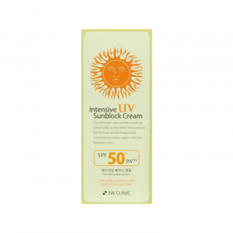 3W Clinic Intensive UV Sunblock Cream SPF50+ Pa+++ 70ml - Image 1