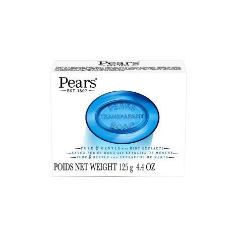 Pears Transparent Soap Pure and Gentle with Mint Extracts 125g - Image 1