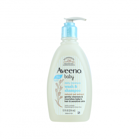 Aveeno Baby Daily Moisture Wash & Shampoo 354ml - Image 1