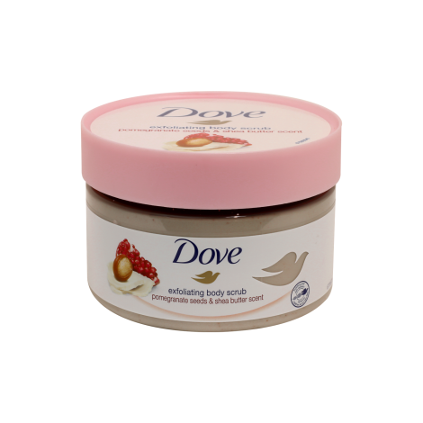 Dove Pomegranate Seeds & Shea Butter Scent Exfoliating Body Scrub 225ml - Image 1