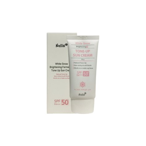 Nella White Snow Brightening Fermented Tone UP Sun Cream SPF50+ PA+++ 50g - Image 1