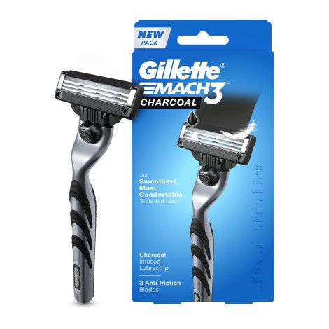 Gillette Mach3 Charcoal 3-Bladed Razor - Image 1