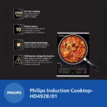 Philips induction cooker HD4938 /01 (2100W)Micro Crystal Plate, Auto-Off Program, Cool-to-Touch Surface, No Flame Cooking (2 Year Official Warranty) - Image 3
