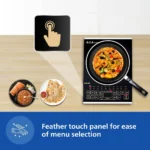 Philips induction cooker HD4938 /01 (2100W)Micro Crystal Plate, Auto-Off Program, Cool-to-Touch Surface, No Flame Cooking (2 Year Official Warranty) - Image 6