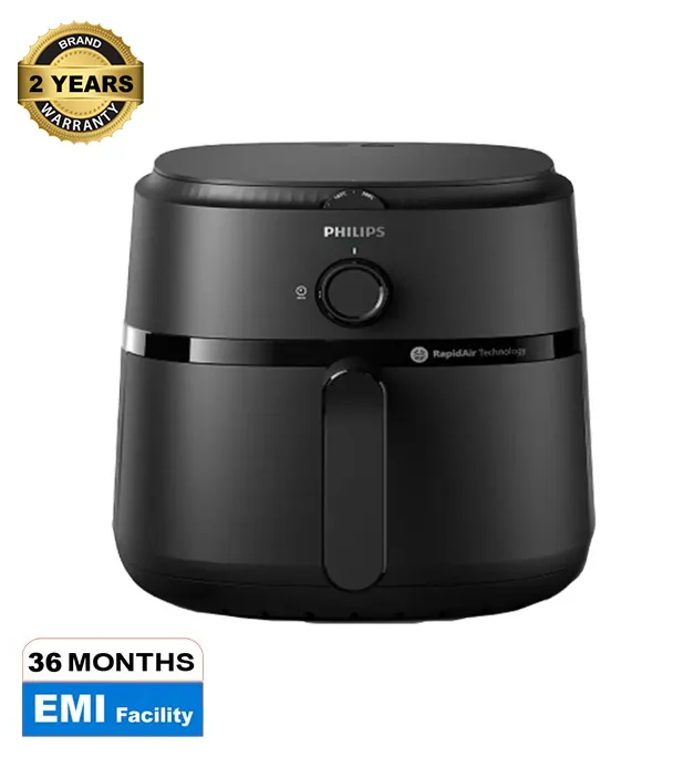 945-1 PHILIPS Air Fryer NA130/00 1700W, Uses up to 90% less fat, 6.2 Liter, with Rapid Air Technology (Black), Extra Large - Image 1