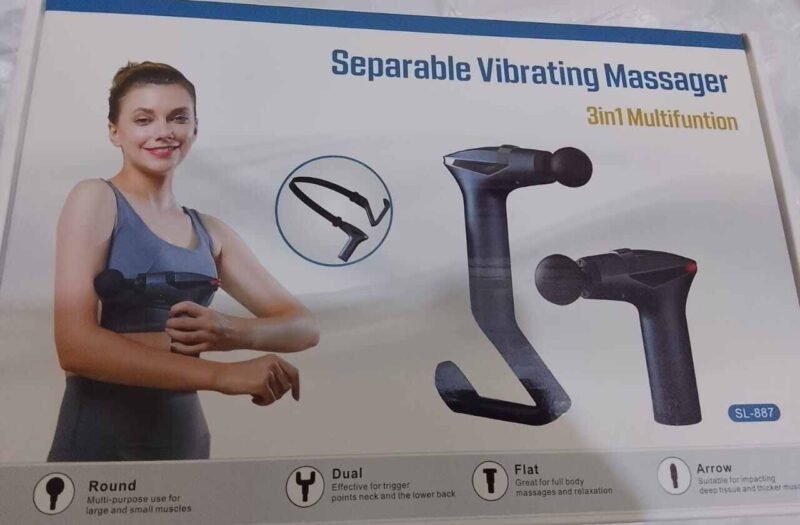 Massage Machine 12 Levels Strength Massager Machine for Pain Relief with 4 Attachment Heads, Body Massage Machine for Home & Extender Handle & Belt for Pain Relief (Multi M-G-SL-887) - Image 2