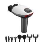 Dual Head Deep Tissue Fascia Massage Gun with LCD Display (8 Interchangeable Heads)
