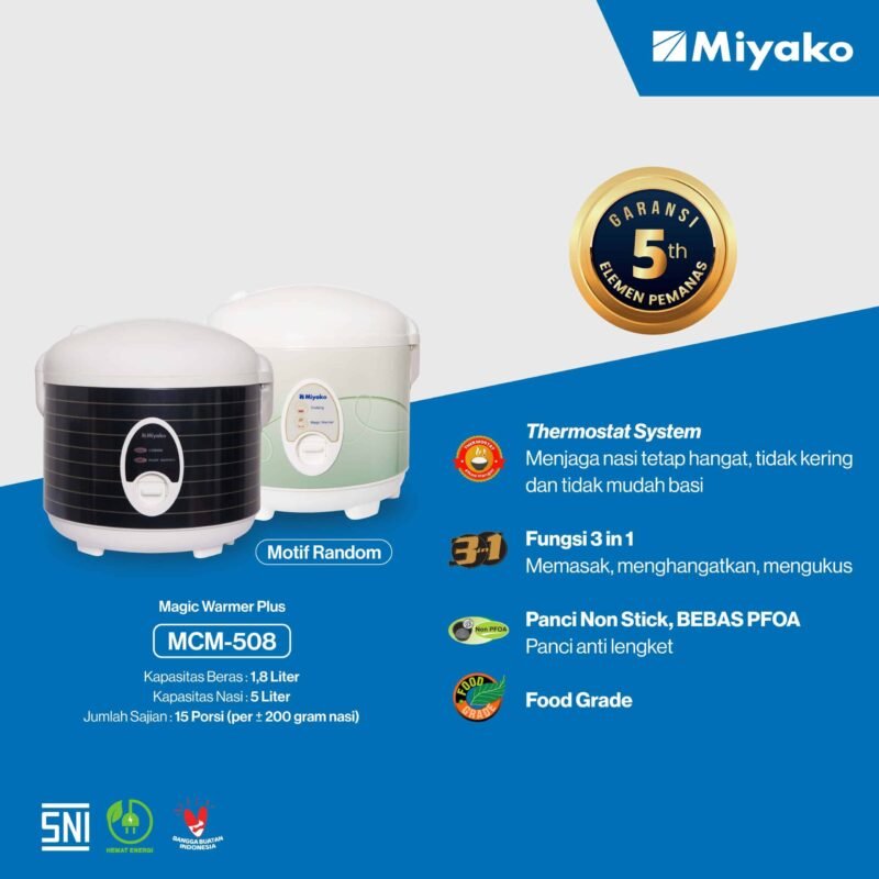 Miyako Rice Cooker MCM-508 -1.8 ltr - Image 2